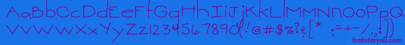 Шрифт MtfSweetie – фиолетовые шрифты на синем фоне