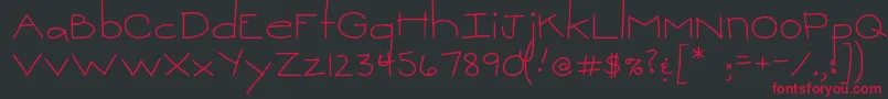 MtfSweetie Font – Red Fonts on Black Background