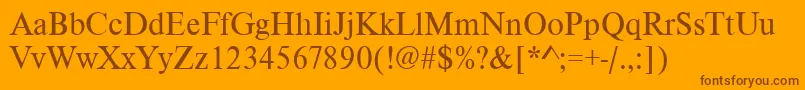 Westtimesssk Font – Brown Fonts on Orange Background