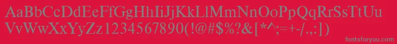 Westtimesssk Font – Gray Fonts on Red Background