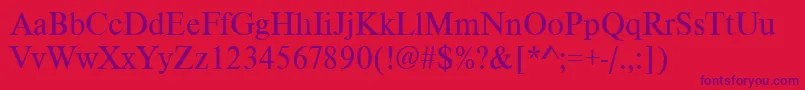 Westtimesssk Font – Purple Fonts on Red Background