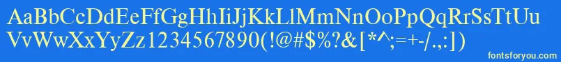 Westtimesssk Font – Yellow Fonts on Blue Background