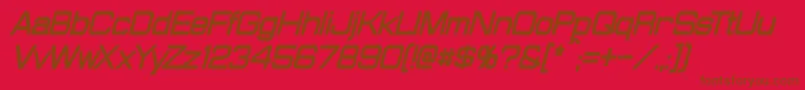 ProbertCondensedBoldItalic Font – Brown Fonts on Red Background