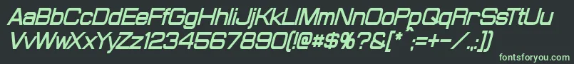 More about ProbertCondensedBoldItalic Font ProbertCondensedBoldItalic Font – Green Fonts on Black Background