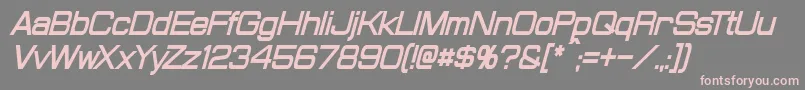 ProbertCondensedBoldItalic Font – Pink Fonts on Gray Background