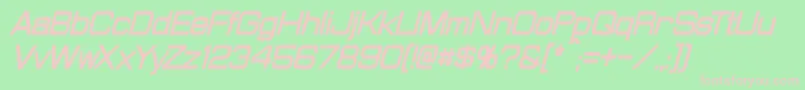 ProbertCondensedBoldItalic Font – Pink Fonts on Green Background