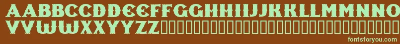 Freak ffy Font – Green Fonts on Brown Background