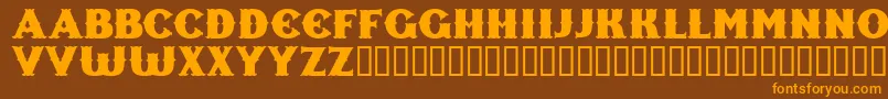 Freak ffy Font – Orange Fonts on Brown Background