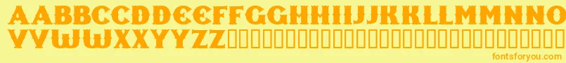Freak ffy Font – Orange Fonts on Yellow Background