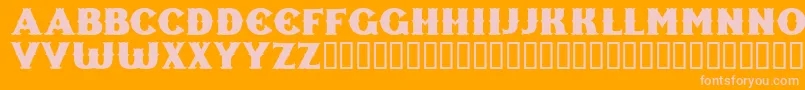 Freak ffy Font – Pink Fonts on Orange Background