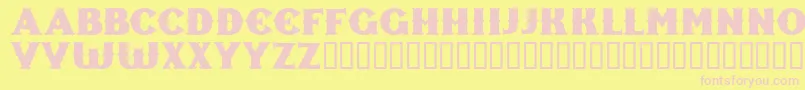Freak ffy-fontti – vaaleanpunaiset fontit keltaisella taustalla
