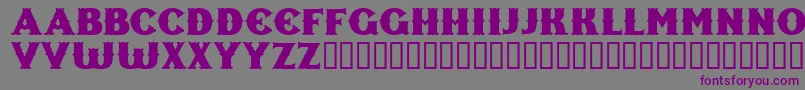 フォントFreak ffy – 紫色のフォント、灰色の背景