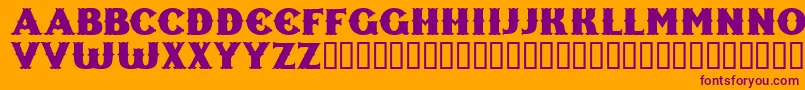 Freak ffy Font – Purple Fonts on Orange Background