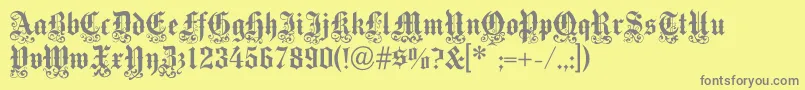 Medicitext Font – Gray Fonts on Yellow Background