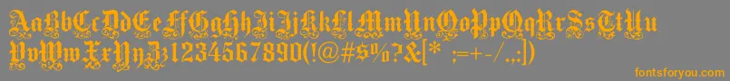 Medicitext Font – Orange Fonts on Gray Background