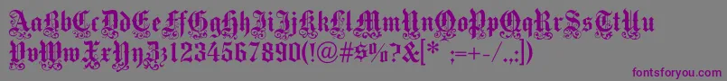 Medicitext Font – Purple Fonts on Gray Background
