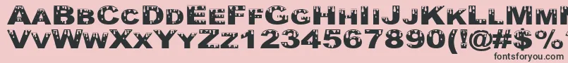 YurineOverflow Font – Black Fonts on Pink Background