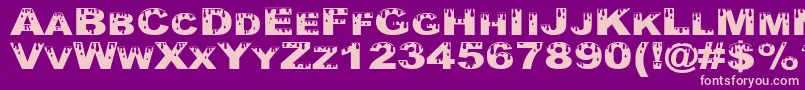 YurineOverflow Font – Pink Fonts on Purple Background