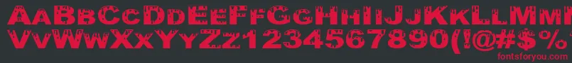 YurineOverflow Font – Red Fonts on Black Background