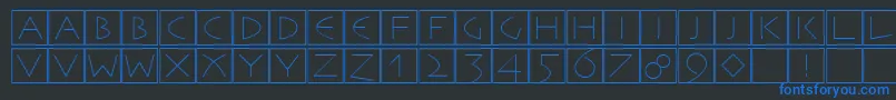 Remember Font – Blue Fonts on Black Background