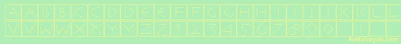 Remember Font – Yellow Fonts on Green Background