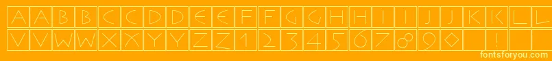 Remember Font – Yellow Fonts on Orange Background