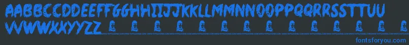 DarkWorld Font – Blue Fonts on Black Background
