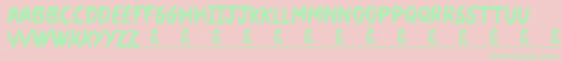 Czcionka DarkWorld – zielone czcionki na różowym tle