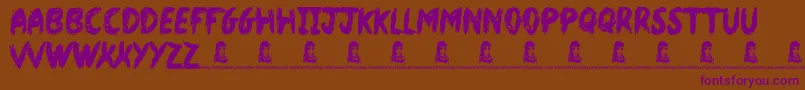DarkWorld Font – Purple Fonts on Brown Background