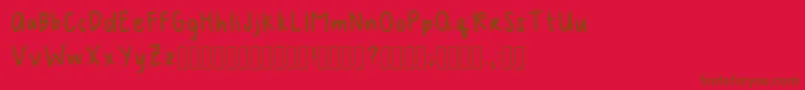 Melhandwriting2Regular Font – Brown Fonts on Red Background