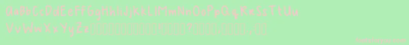 Melhandwriting2Regular Font – Pink Fonts on Green Background