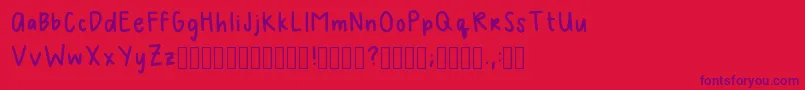 Melhandwriting2Regular Font – Purple Fonts on Red Background