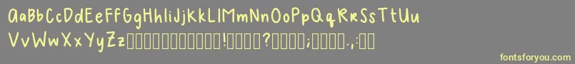 Fonte Melhandwriting2Regular – fontes amarelas em um fundo cinza