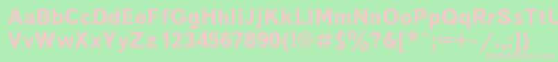 フォントTxb75 – 緑の背景にピンクのフォント
