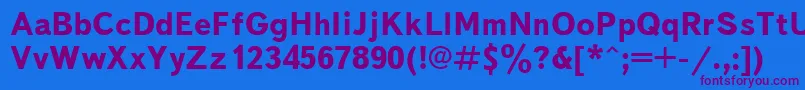 Txb75 Font – Purple Fonts on Blue Background