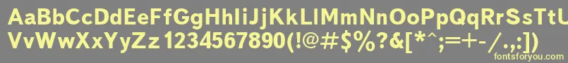 Txb75 Font – Yellow Fonts on Gray Background
