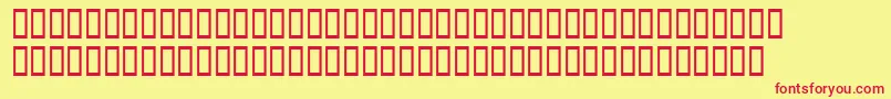 Sunyatsensh-fontti – punaiset fontit keltaisella taustalla