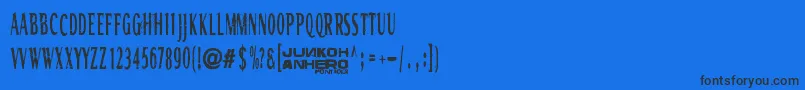 Rgmb6044Str Font – Black Fonts on Blue Background