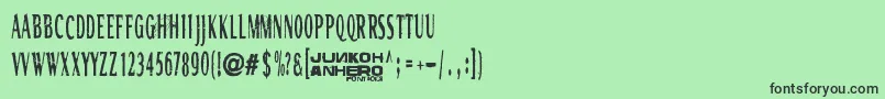 Rgmb6044Str Font – Black Fonts on Green Background