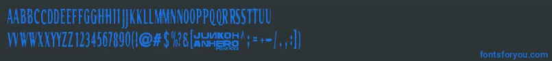 Rgmb6044Str Font – Blue Fonts on Black Background
