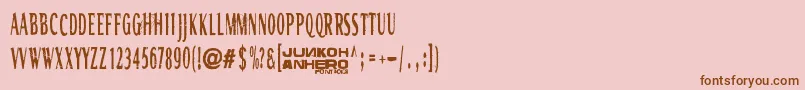 Шрифт Rgmb6044Str – коричневые шрифты на розовом фоне