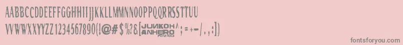 Rgmb6044Str Font – Gray Fonts on Pink Background