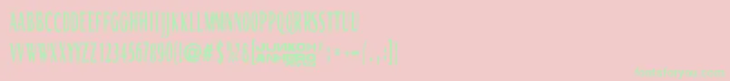 フォントRgmb6044Str – ピンクの背景に緑の文字