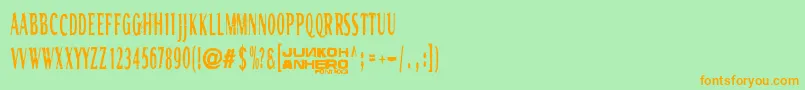 Rgmb6044Str Font – Orange Fonts on Green Background