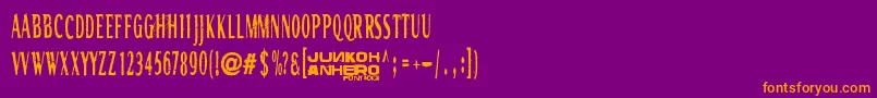 Police Rgmb6044Str – polices orange sur fond violet