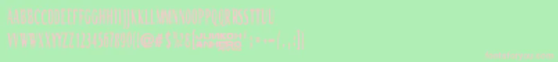 フォントRgmb6044Str – 緑の背景にピンクのフォント