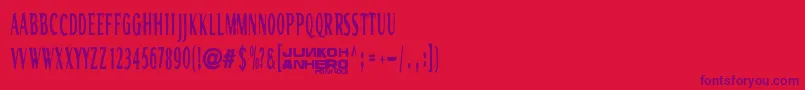 Rgmb6044Str Font – Purple Fonts on Red Background