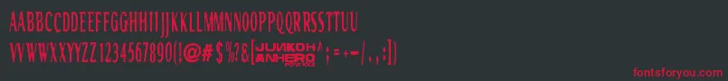 Rgmb6044Str Font – Red Fonts on Black Background