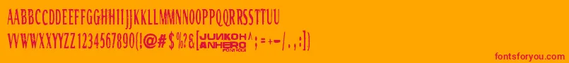 Rgmb6044Str Font – Red Fonts on Orange Background