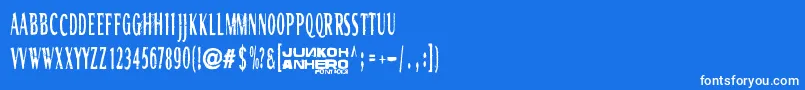 Rgmb6044Str Font – White Fonts on Blue Background